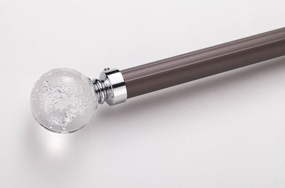 İyi bir fiyat. Aluminum Material Grey Color Modern Design Fancy Curtain Rod With Crystal End Cap çevrimiçi